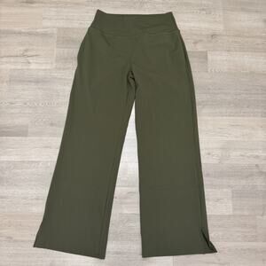 Under Armour Movement Open Hem Pants Womens Medium Flare Green Yoga NEW